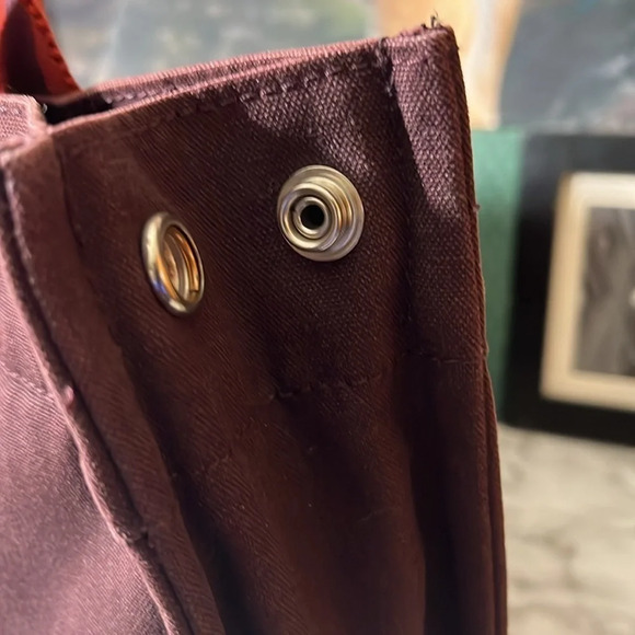 HERMES PM CANVAS TOTE BAG HAND STITCHED IN FRANCE - Picture 12 of 16